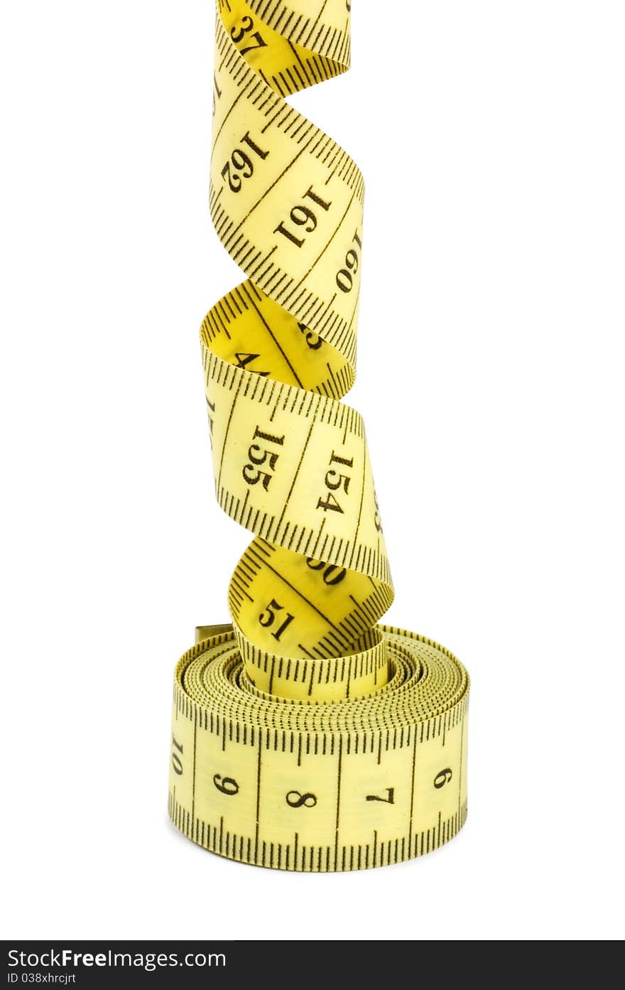 Yellow Measuring Tape Isolated