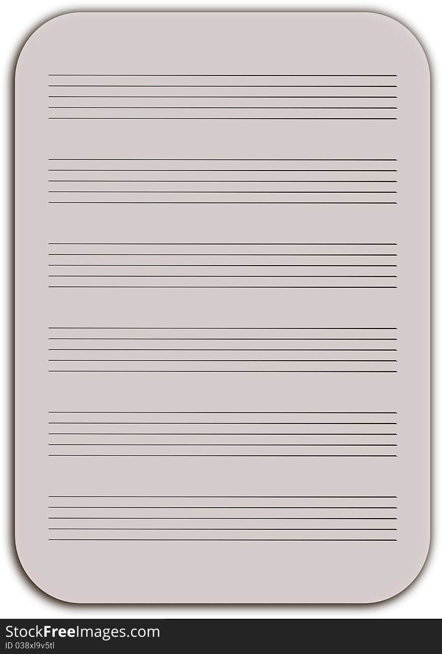 Manuscript notepad icon to take notation. Manuscript notepad icon to take notation