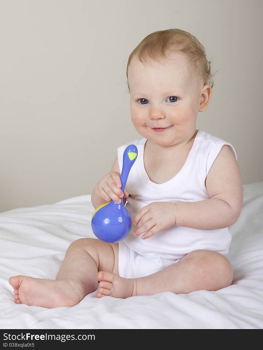 Happy baby smiling at camera. Happy baby smiling at camera