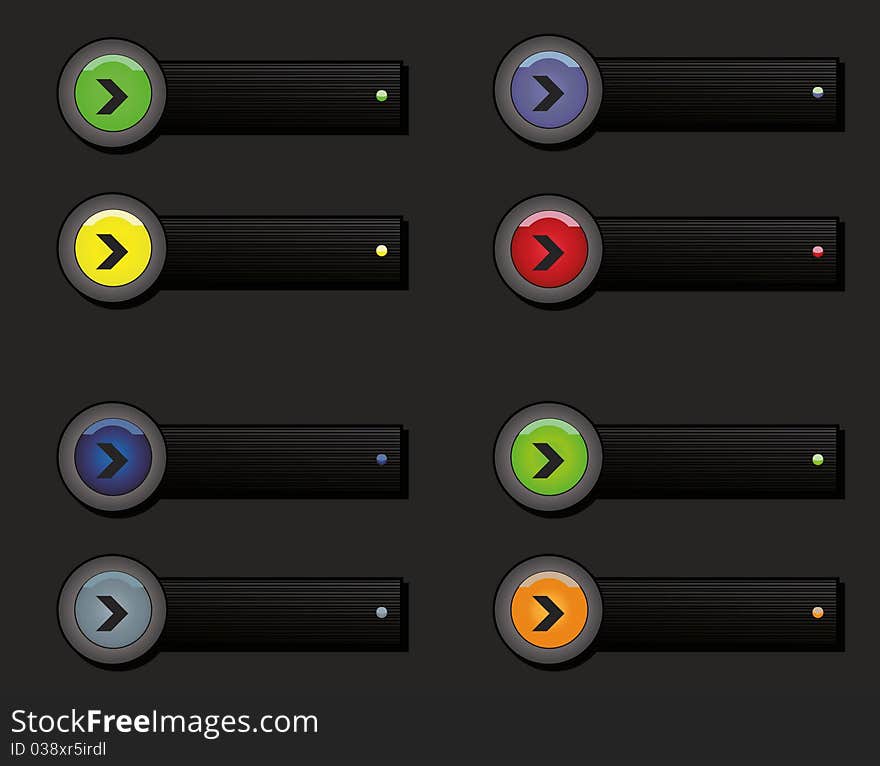 Buttons web color template webdesign