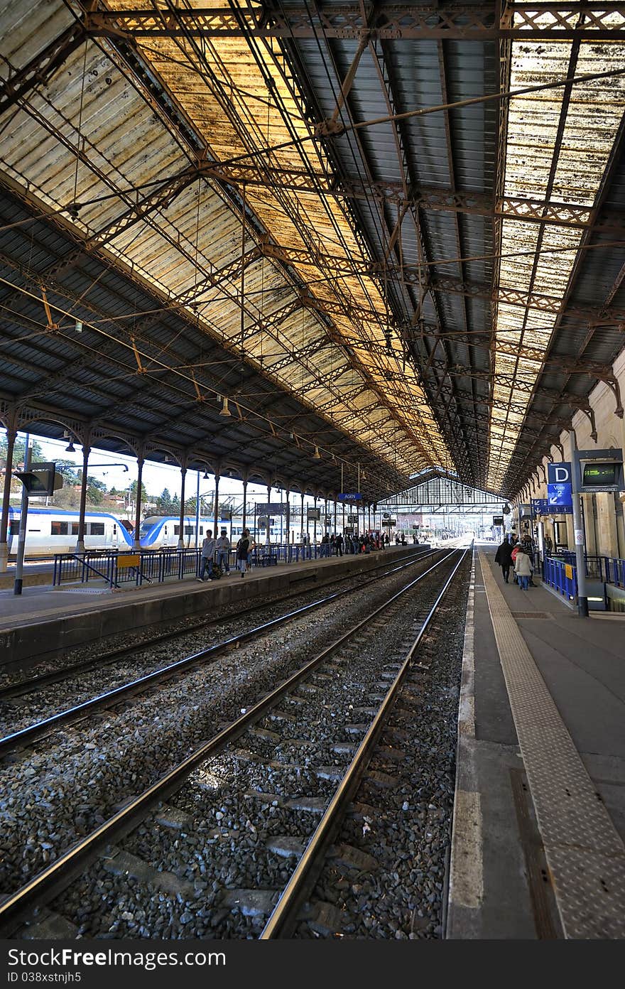 A railway station in the south of France. A railway station in the south of France