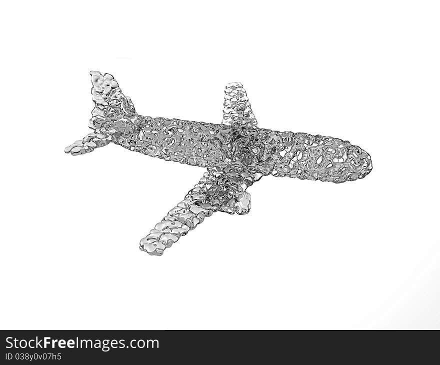 Airplane isolated on white background - glasses design