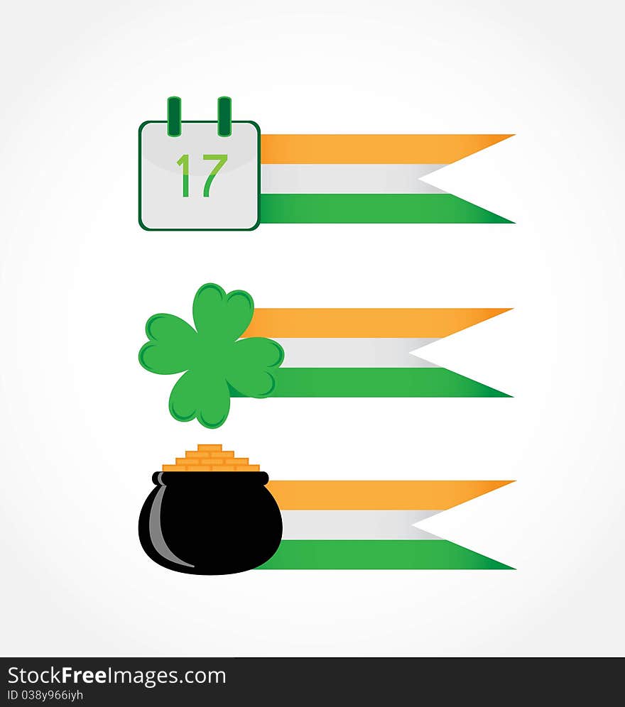 St. Patrick's Day, set of banners. Vector image.