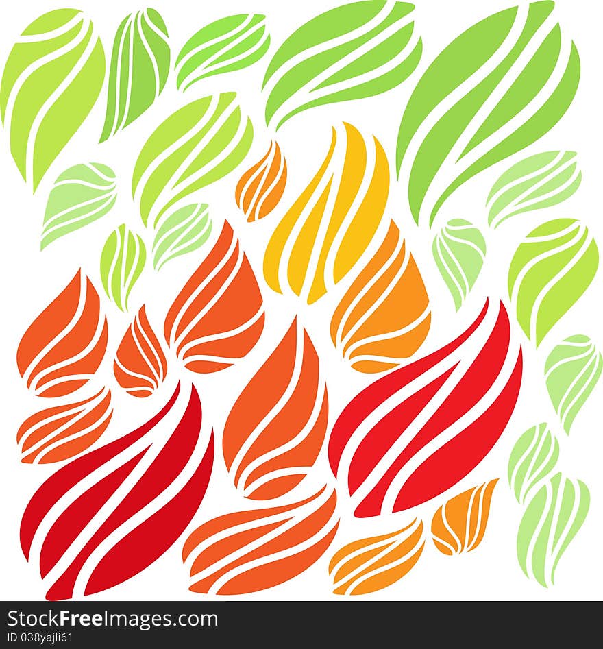 Green and red Tulip flower background.