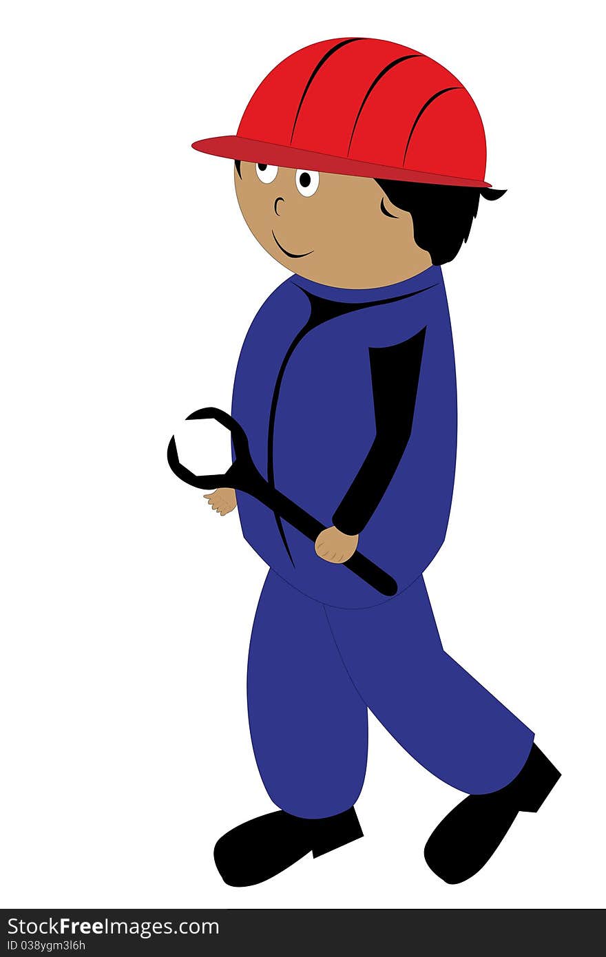 Vector illustration of a worker