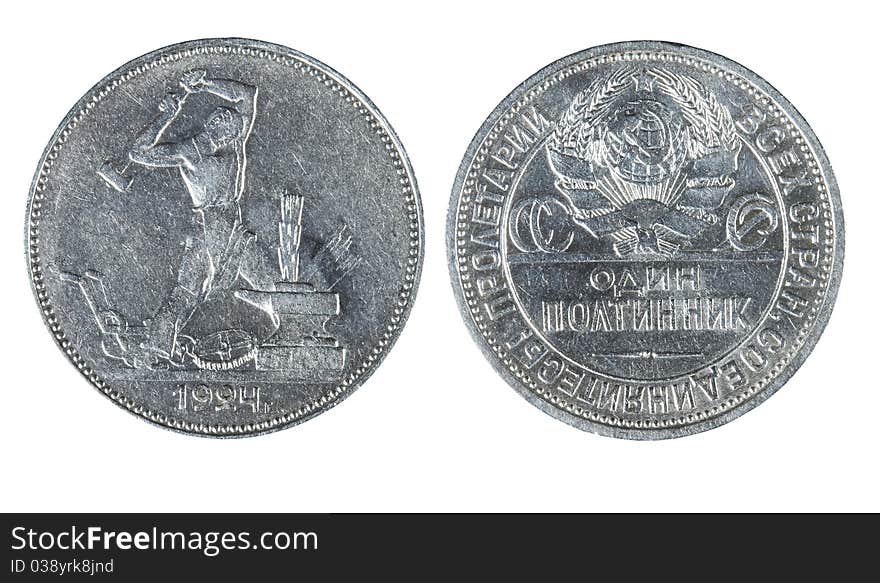 Old Russian silver coins