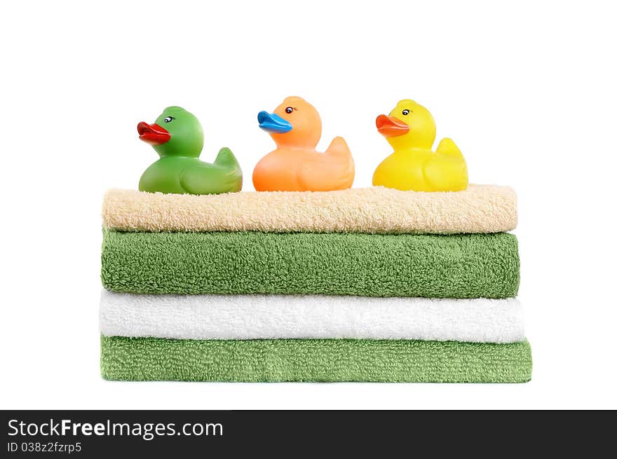 Towels With Rubber Ducks