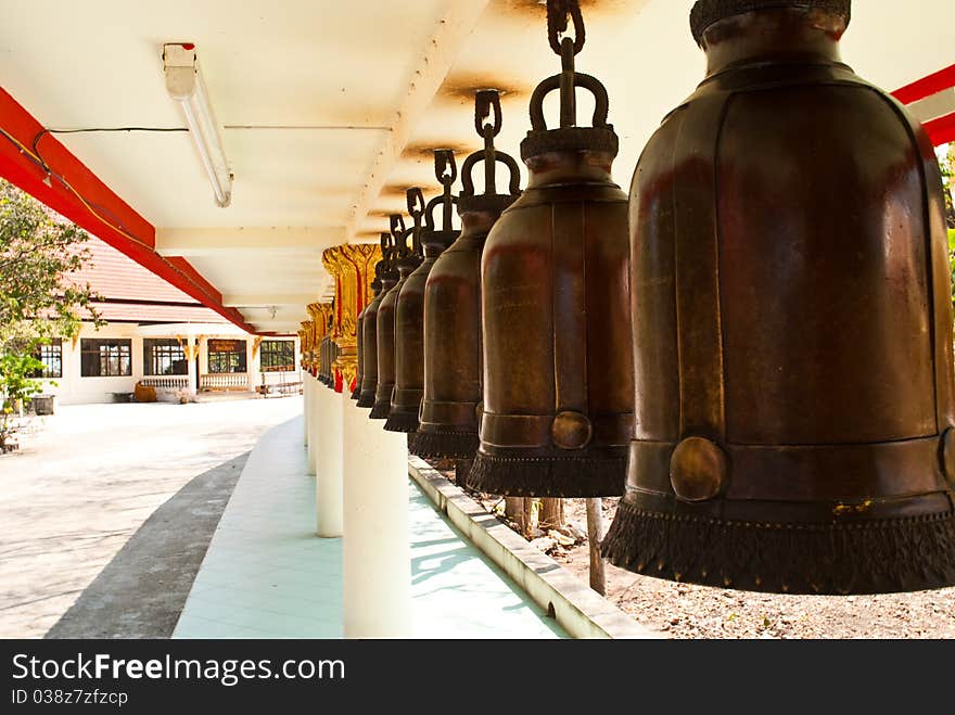 Thailand Bells In The Temple For Lucky.