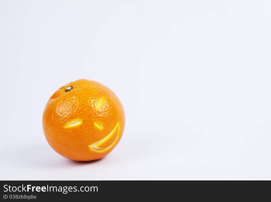 Chinese smiley face, orange