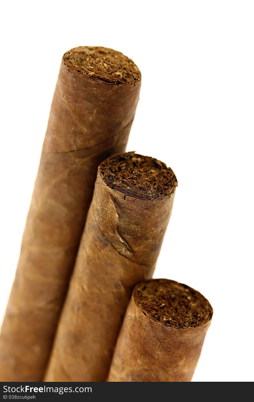 Luxury cigars isolated on white background