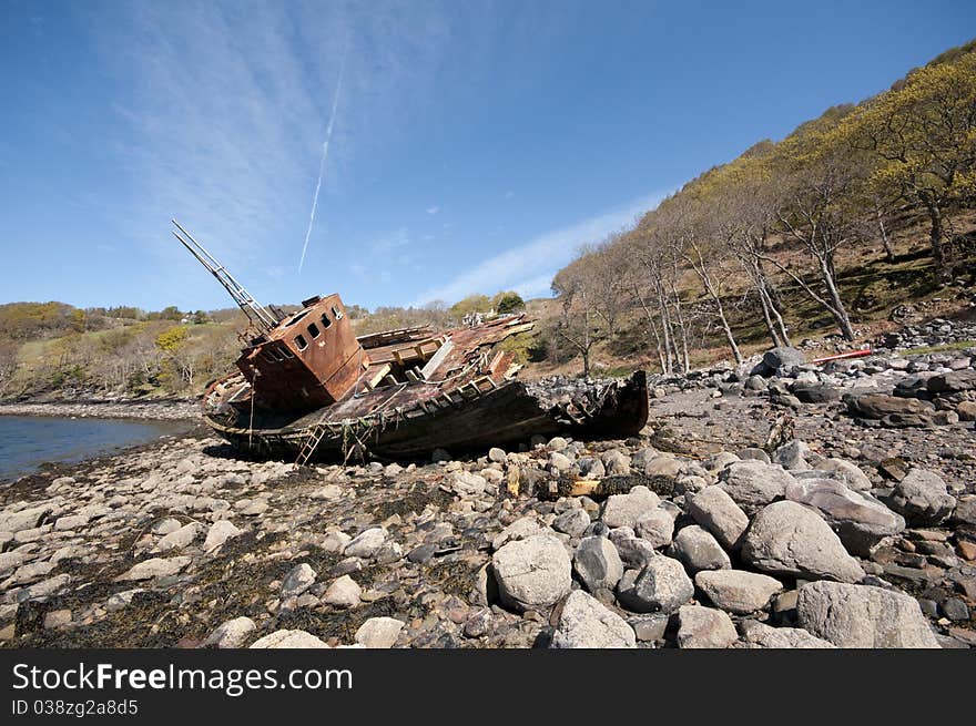 Shipwreck on a the Isle of Skye