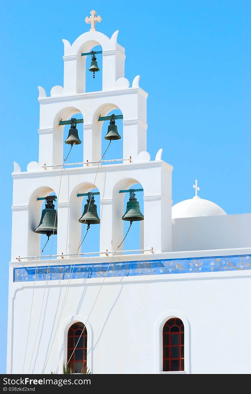 Greece church with the blue sky