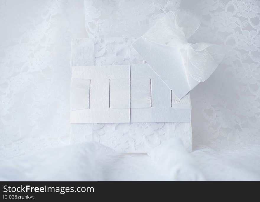 Beautiful white pastel wedding card for invitation or greeting