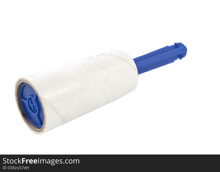 Lint roller on a white background