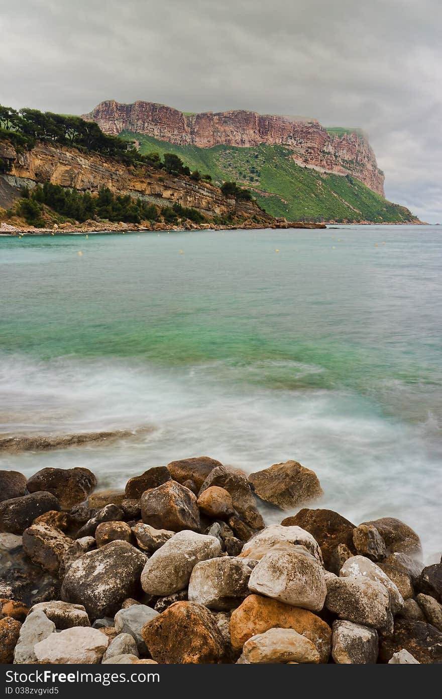 Cliffs and coast near Cassis, France