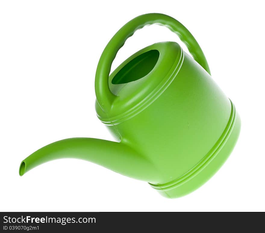 Green Plastic Watering Can