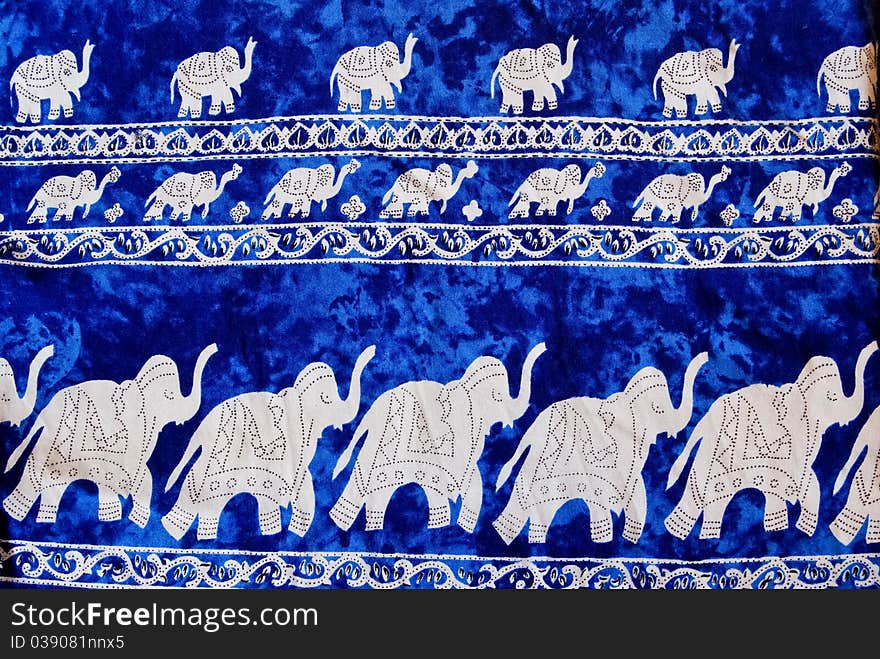 Elephant Pattern Thai Style Background