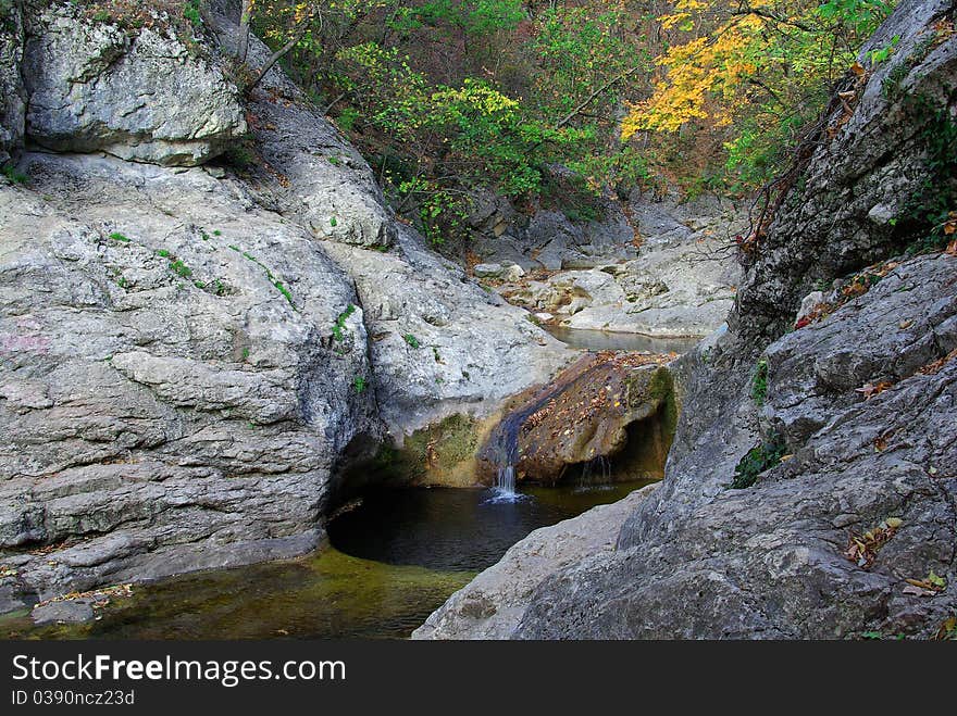 Waterfalls in the Mountains