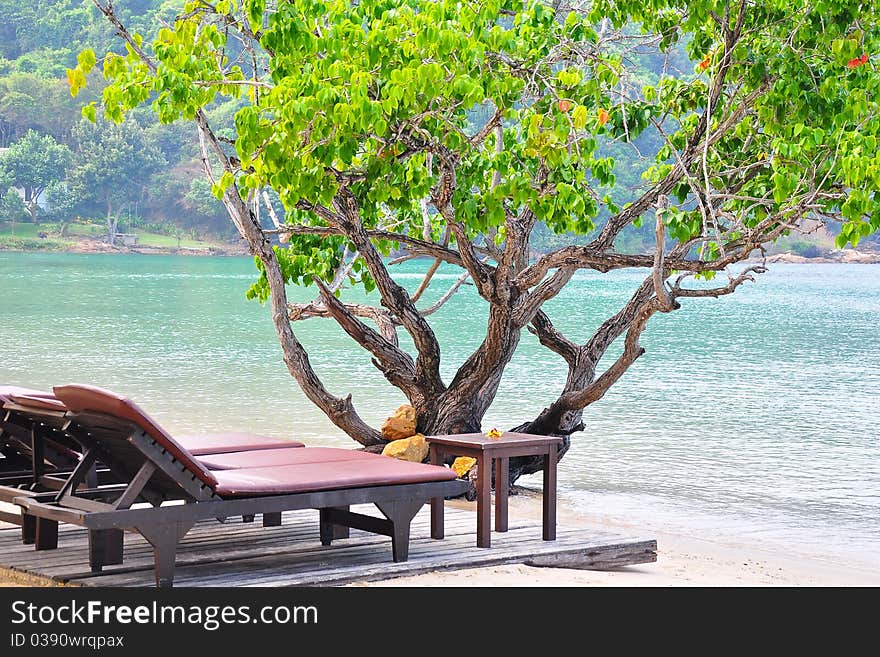 Couch on the beach, Samed island, thailand.