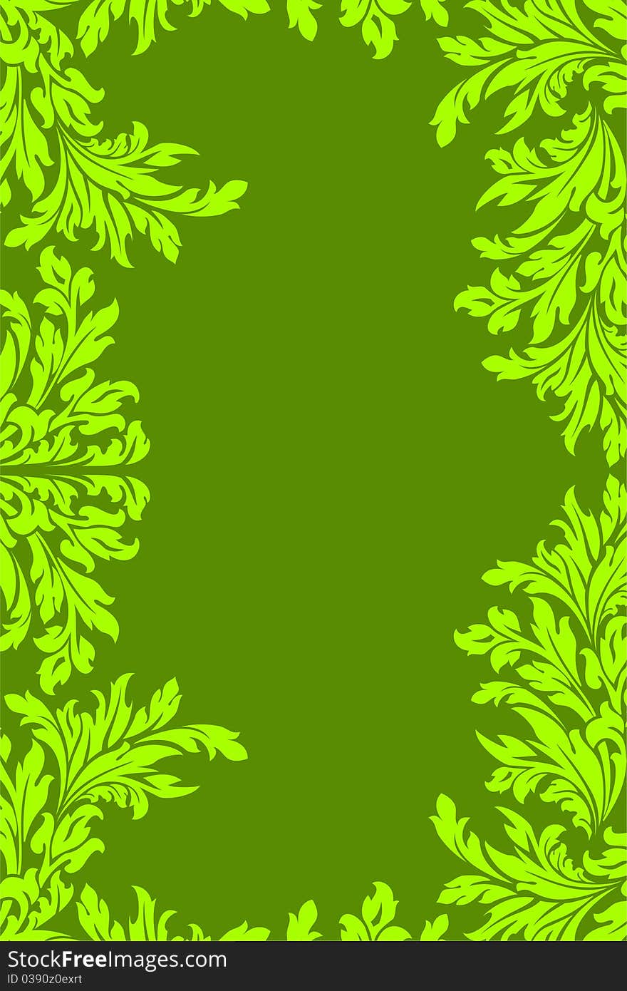 Green Floral Frame