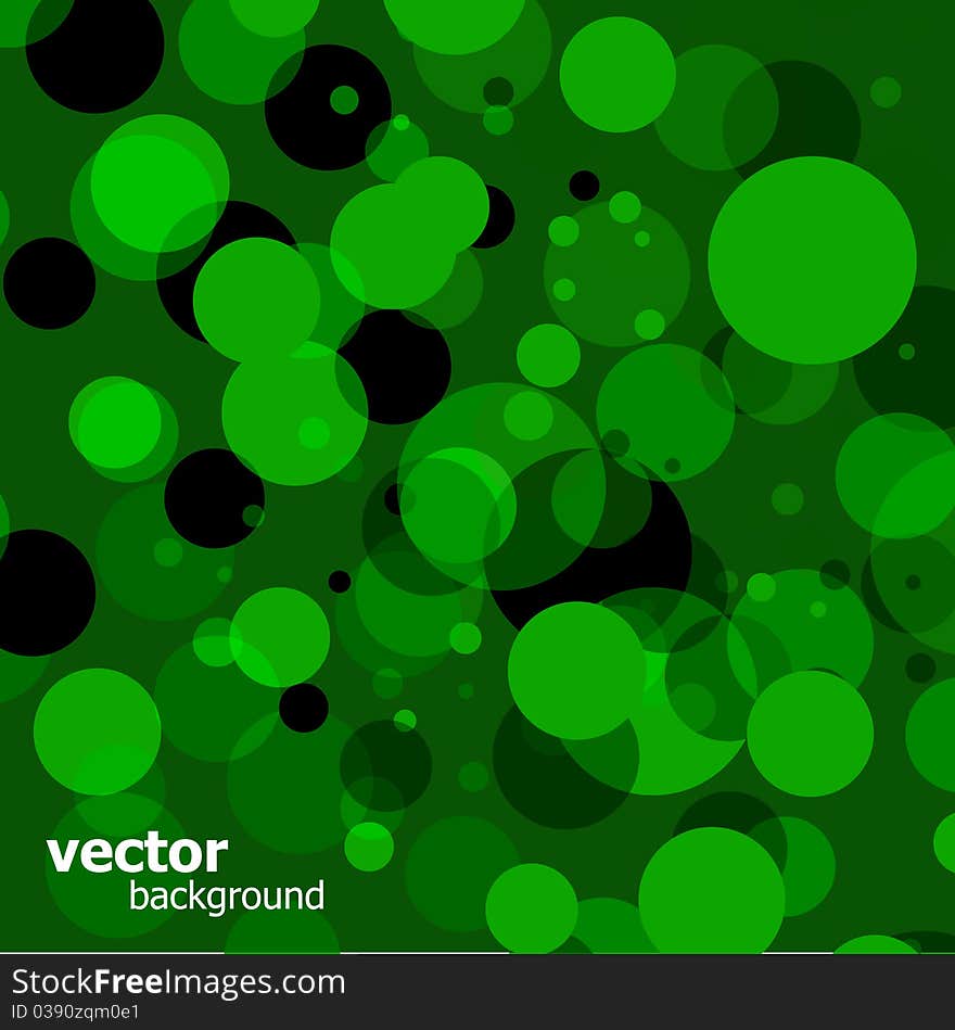 Vector Green bokeh. Vector green background or abstract