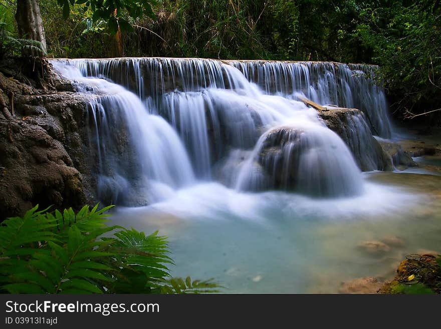 waterrfall in the forest of LOA. waterrfall in the forest of LOA