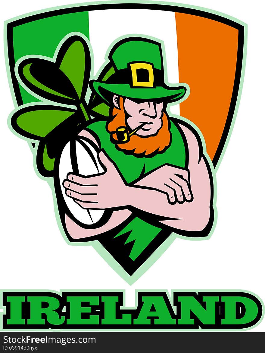 Irish leprechaun rugby player