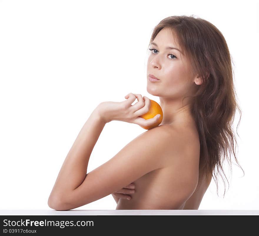 The Woman With An Orange Fruit