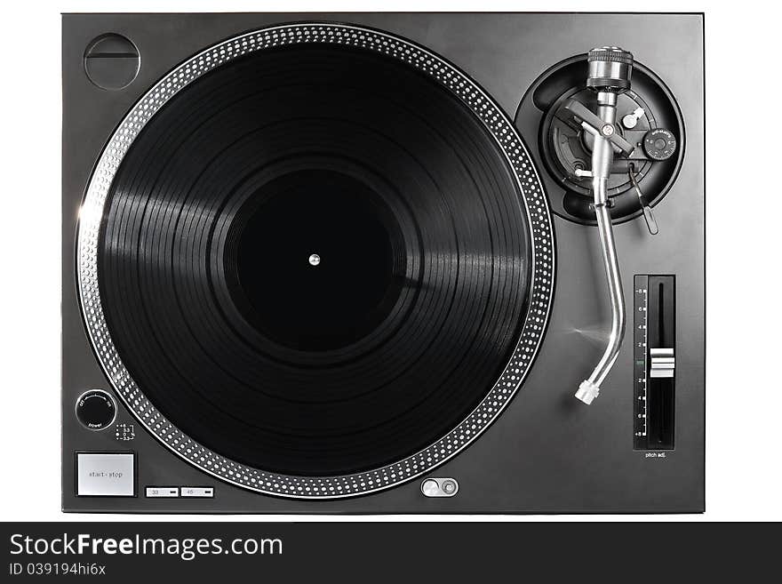 Vinyl Record On Turntable