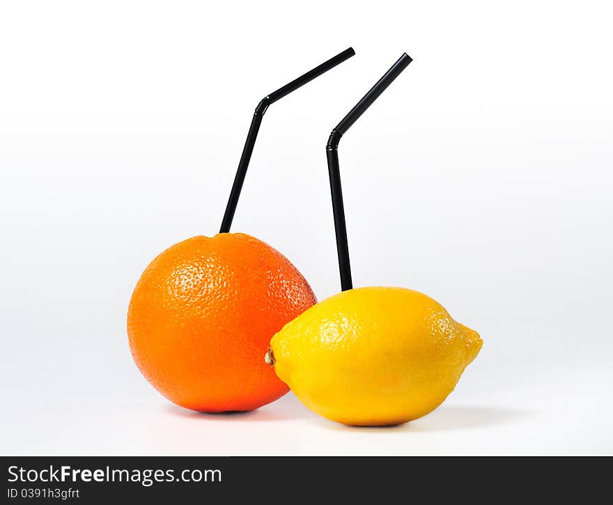 It photographs of an orange and a lemon has more than enough white bottom. It photographs of an orange and a lemon has more than enough white bottom