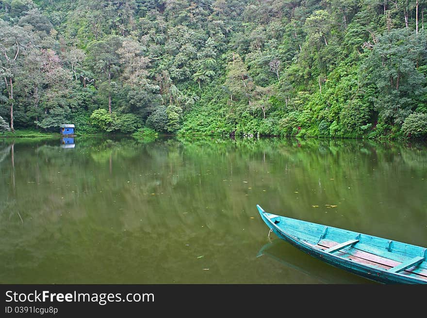 Lake in the rain forest at Puncak, Indonesia. Lake in the rain forest at Puncak, Indonesia