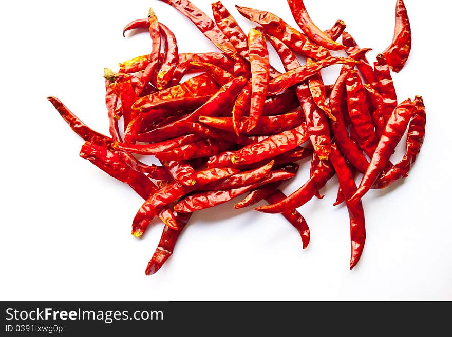 Red hot chili pepper on white background
Of indigenous peoples thai