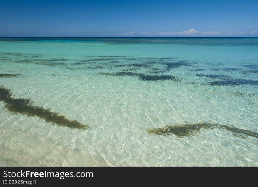 Turquoise caribbean waters