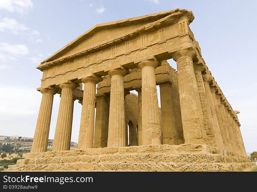 The Isle of Sicily is well known because of the excavations of old ruins like this temple. The Isle of Sicily is well known because of the excavations of old ruins like this temple