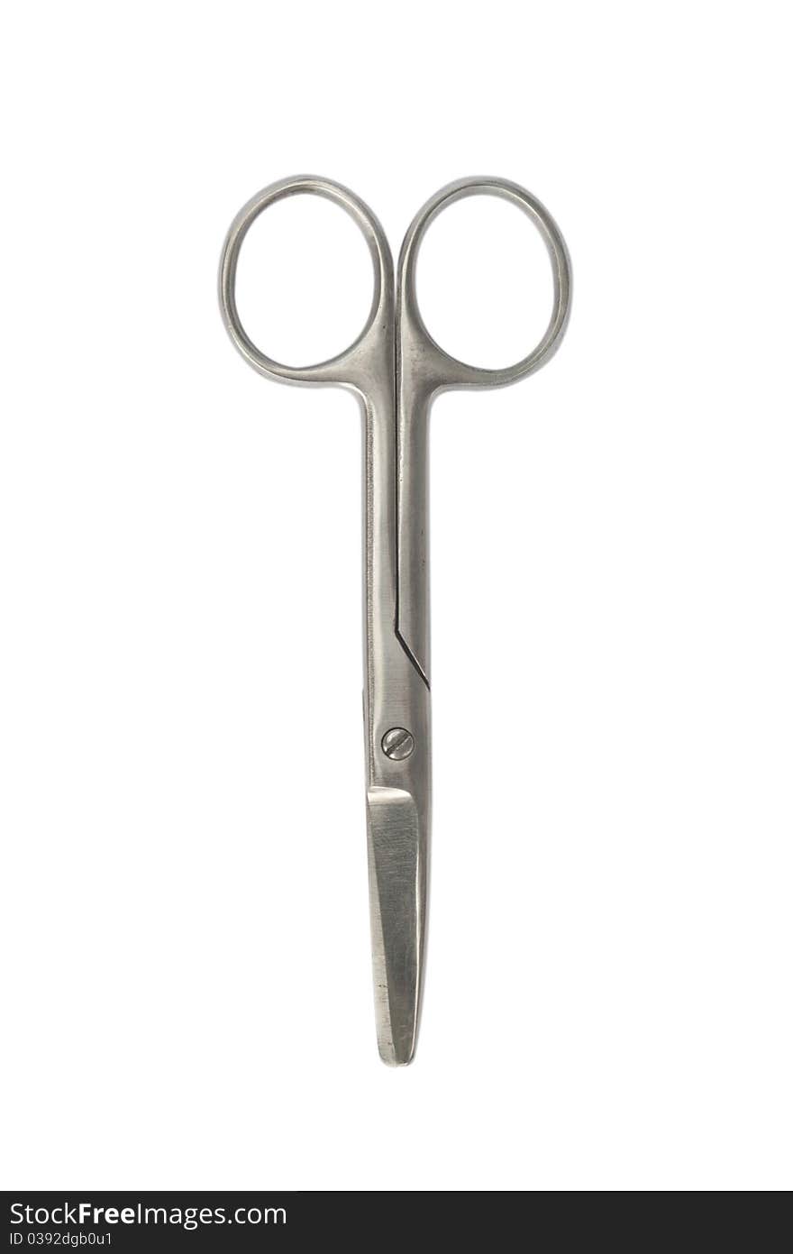 Image of the scissors isolate on a white background