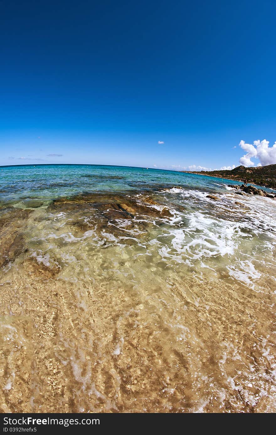 Crystal Waters of Corsica Coast in France