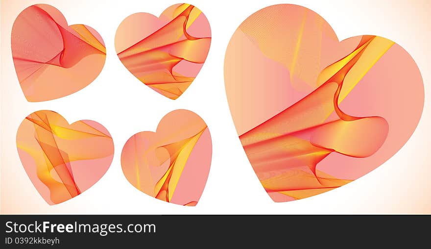 Valentines abstract hearts