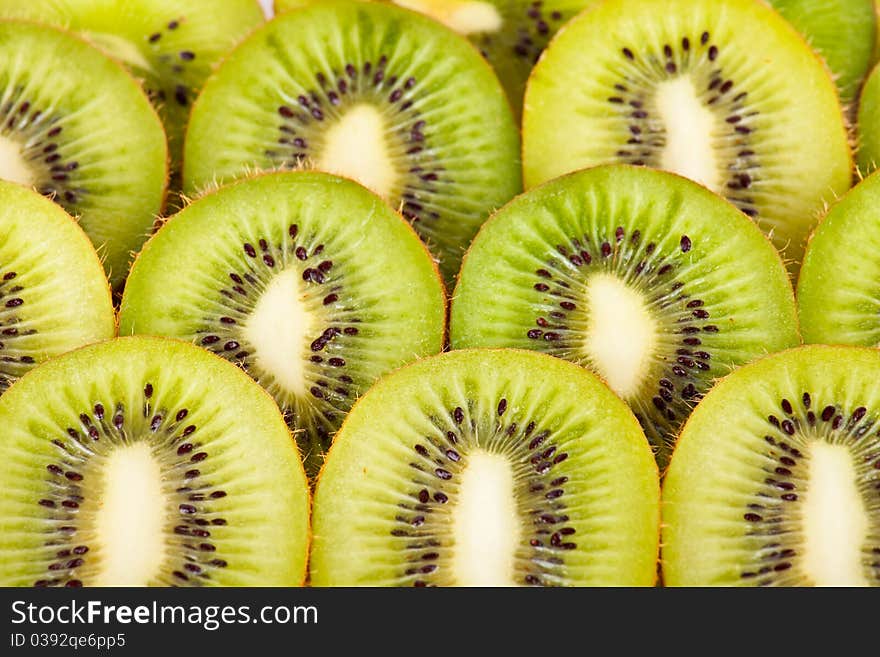 Fresh Kiwi As A Background