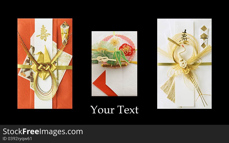 Three Japanese Festive Envelopes