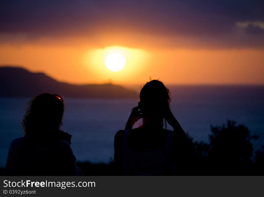 Photographing Sunset in Corsica, France. Photographing Sunset in Corsica, France