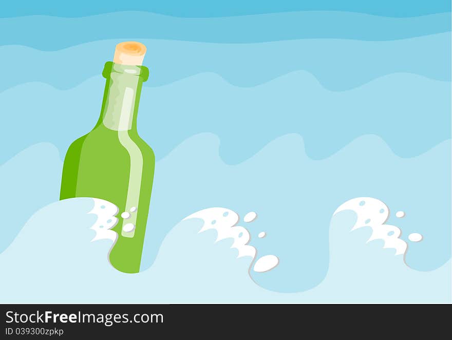 The green bottle in the sea