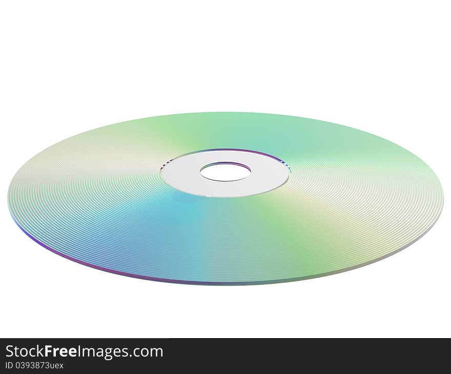 Laser disc on a white background