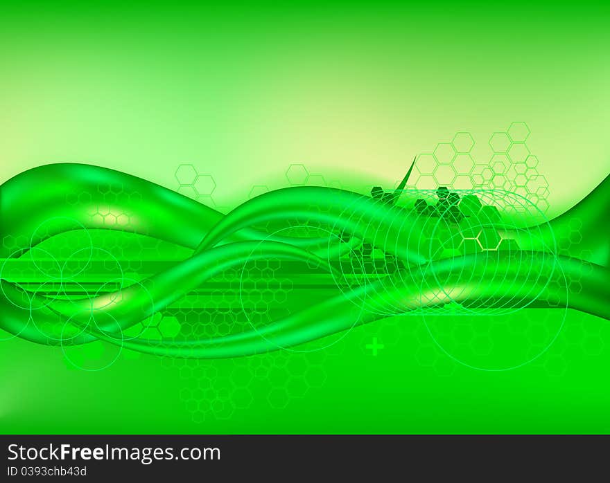 Green abstract background design in horizontal. Green abstract background design in horizontal