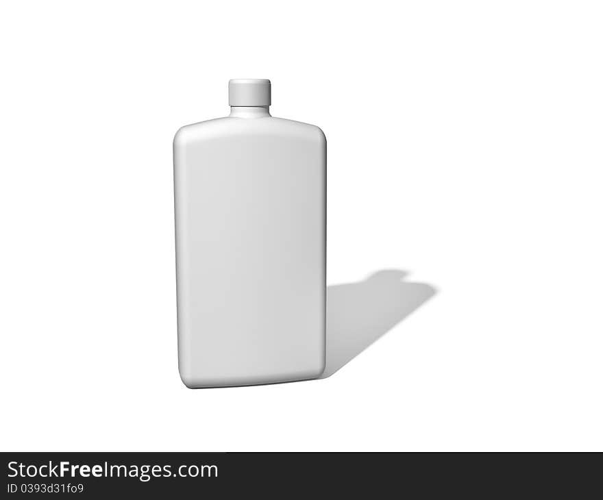 Vial with a lid on a white background. Vial with a lid on a white background