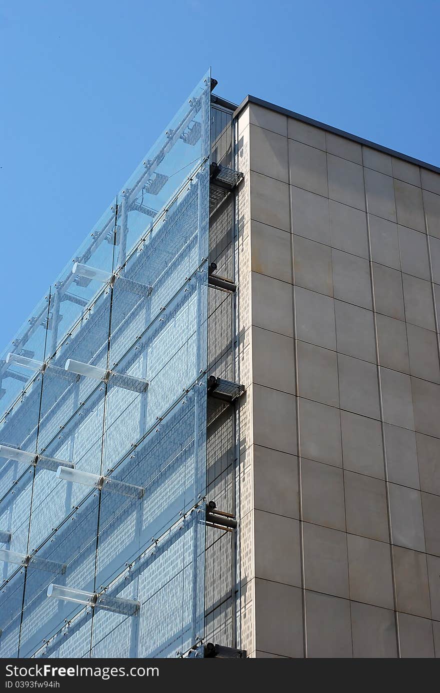 Modern building with a nice glass facade. Modern building with a nice glass facade