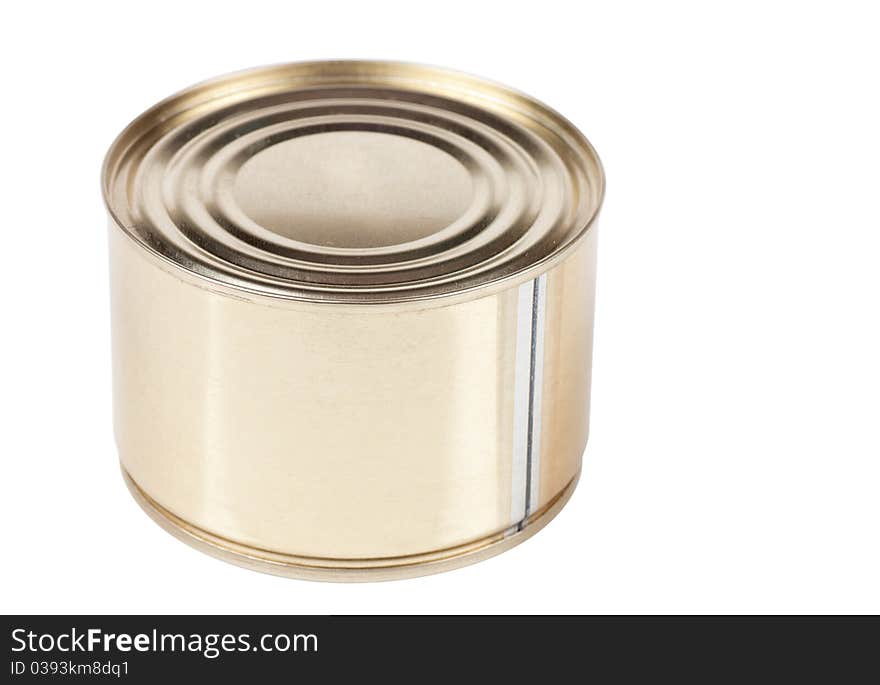 Studio shot of tin can isolated on the white background. Studio shot of tin can isolated on the white background