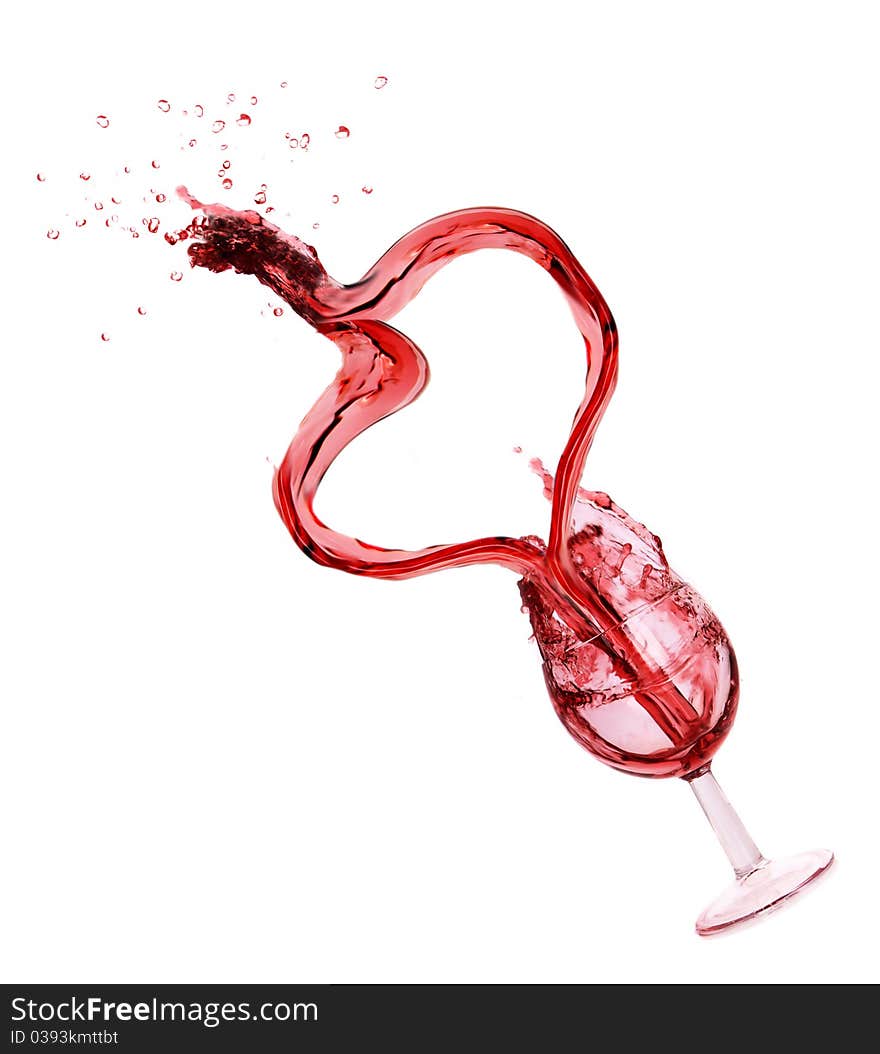 WIne Splash With Heart