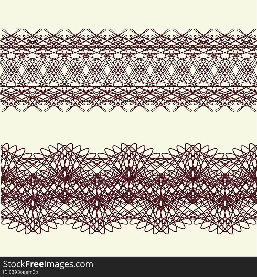 Set Of Borders Seamless Elements