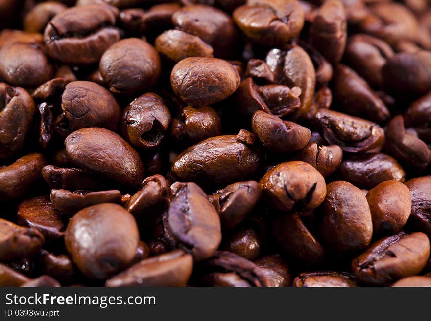 Close up picture  of coffee beans