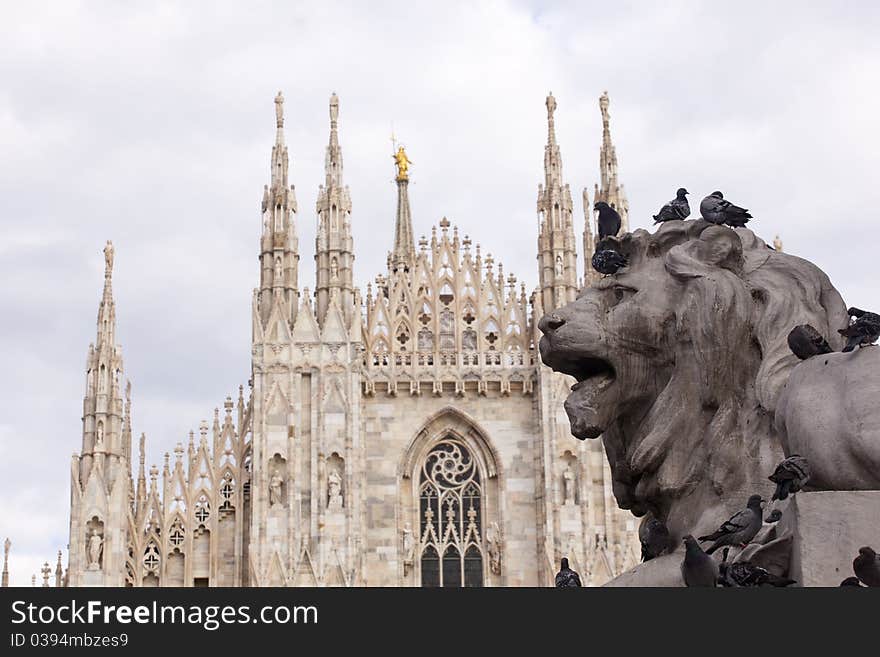 Lion of the monument to Vittorio Emanuele II, Milan